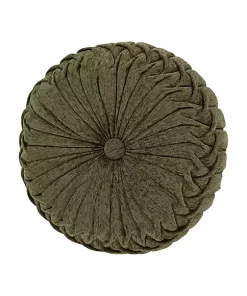 Best Pirce 💯 J Queen New York Terra Tufted Round Decorative Throw Pillow 💯