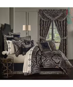 Budget 🔔 J Queen New York Windham Black 18 Inch Square Embellished Decorative Throw Pillow 🎉 -J Queen Shop Belk 1075