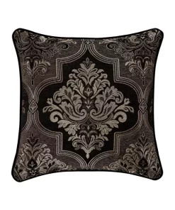 Buy ๐ฏ J Queen New York Windham Black 20 Inch Square Decorative Throw Pillow โญ