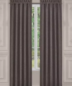 Outlet 😀 J Queen New York Flint Charcoal 84 Inch Window Panel Pair ❤️