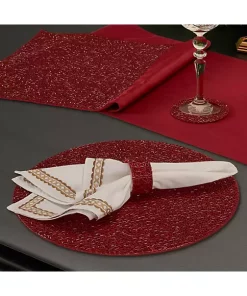 Discount 😉 J Queen New York Sparkle Napkin Ring 4Pc. Set 👍