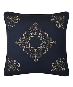 Promo 😍 J Queen New York Caruso 18" Square Embellished Decorative Throw Pillow ⌛ -J Queen Shop Belk 1152