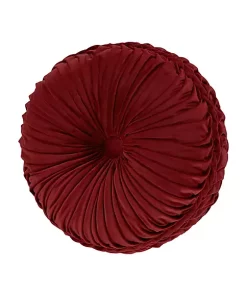 Flash Sale 🔥 J Queen New York Noelle - Crimson Tufted Round Decorative Throw Pillow 🧨