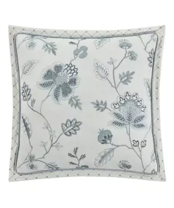 Promo 😍 J Queen New York Blue Garden 18" Square Decorative Throw Pillow 💯 -J Queen Shop Belk 1294