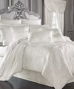 Best Sale 😉 J Queen New York Bianco White Comforter Set 🌟