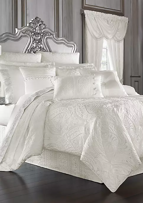 Best Sale ๐ J Queen New York Bianco White Comforter Set ๐ 3 Best Sale ๐ J Queen New York Bianco White Comforter Set ๐
