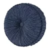 Discount 🥰 J Queen New York Weston - Blue Tufted Round Decorative Throw Pillow ❤️ -J Queen Shop Belk 1384
