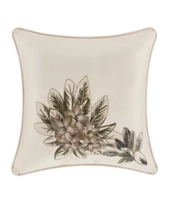 Flash Sale ⌛ J Queen New York Palm Beach Ivory 20 Inch Square Decorative Throw Pillow 🥰 -J Queen Shop Belk 1424
