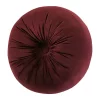 Wholesale 😍 J Queen New York Montecito - Red Tufted Round Decorative Throw Pillow 😀