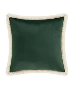 Wholesale 😍 J Queen New York Casey Sherpa - Evergreen 18" Square Quilted Decorative Throw Pillow 🎉 -J Queen Shop Belk 1488