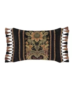 Discount 😍 J Queen New York Toscano Black Boudoir Decorative Throw Pillow 💯 -J Queen Shop Belk 152