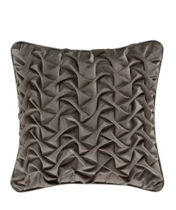 Hot Sale 🎁 J Queen New York 16 Inch Crestview Silver Square Decorative Throw Pillow ⭐