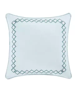 Top 10 🔔 J by J Queen New York Mikayla Blue 16 Inch Square Embellished Decorative Throw Pillow 💯