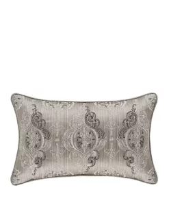 Discount 👏 J Queen New York Crestview Silver Boudoir Decorative Throw Pillow 🤩 -J Queen Shop Belk 1659