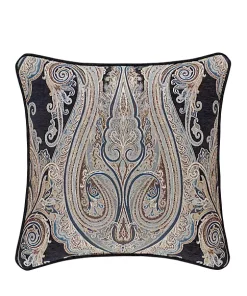 Budget 😉 J Queen New York Luciana Indigo 20 Inch Square Decorative Throw Pillow 😉