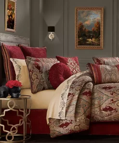 New ✨ J Queen New York 4 Piece Garnet Red King Comforter Set 🛒