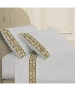 Best deal 🔥 J Queen New York Majestic - 4Pc. Sheet Set ✨