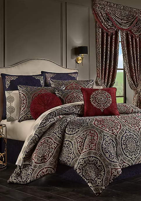Buy ๐ J Queen New York Taormina Red 4 Piece Comforter Set ๐ 3 Buy ๐ J Queen New York Taormina Red 4 Piece Comforter Set ๐