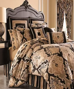 Outlet 🤩 J Queen New York Bradshaw Black Comforter Set 🧨