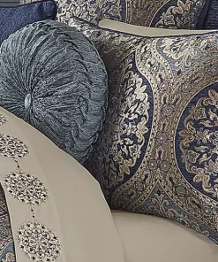 Discount 😀 J Queen New York Botticelli Navy 4 Piece Comforter Set 🥰 -J Queen Shop Belk 40