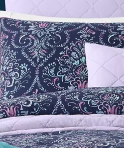 Deals 💯 J by J Queen New York Kayani Indigo Comforter Mini Set 👏 -J Queen Shop Belk 614