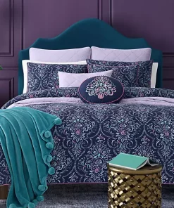 Deals 💯 J by J Queen New York Kayani Indigo Comforter Mini Set 👏 -J Queen Shop Belk 616