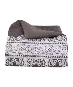 Best Sale 🔥 J Queen New York Flint Charcoal 4 Piece Comforter Set 👏 -J Queen Shop Belk 631