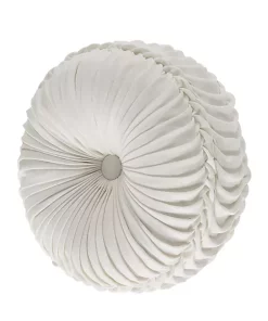 Promo ❤️ J Queen New York Lauralynn White Tufted Round Decorative Throw Pillow ⌛ -J Queen Shop Belk 724