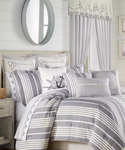 Flash Sale โจ J Queen New York Shore Navy 4-Piece Comforter Set ๐