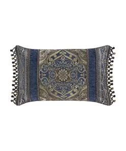 Hot Sale 😉 J Queen New York Weston - Blue Boudoir Decorative Throw Pillow 🤩 -J Queen Shop Belk 748