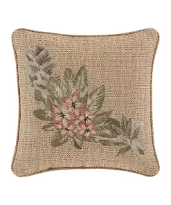 Hot Sale 🎁 J Queen New York Martinique Gold 18 Inch Square Embellished Decorative Throw Pillow ✔️ -J Queen Shop Belk 844