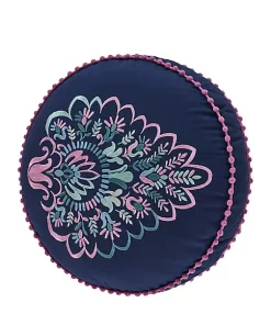Cheap 🥰 J by J Queen New York Kayani Indigo Round Pillow 🎁 -J Queen Shop Belk 922